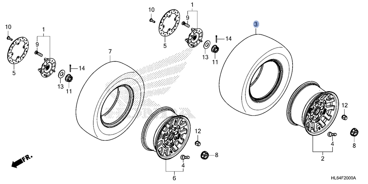 Honda OEM part 42711-HL6-A01