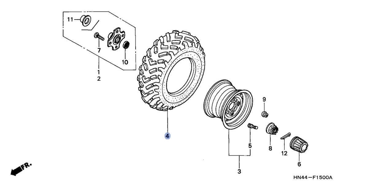 Honda OEM part 42711-HN5-083