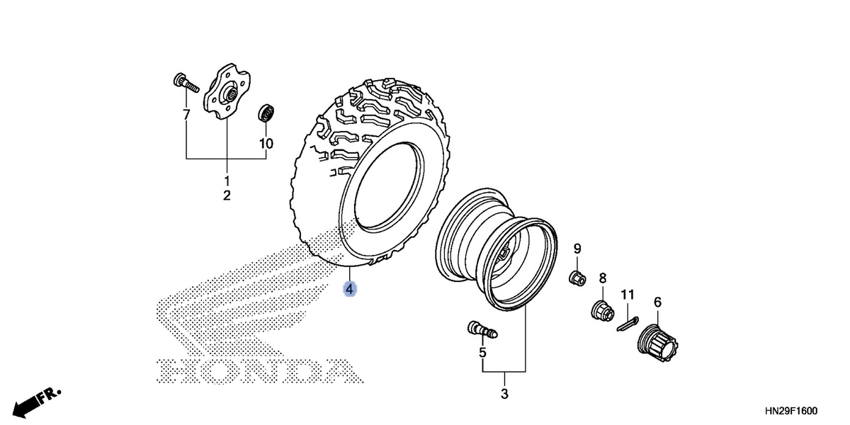 Honda OEM part 42711-HR4-AJ1