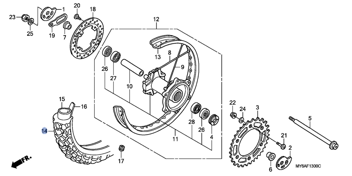 Honda OEM part 42711-MY6-677