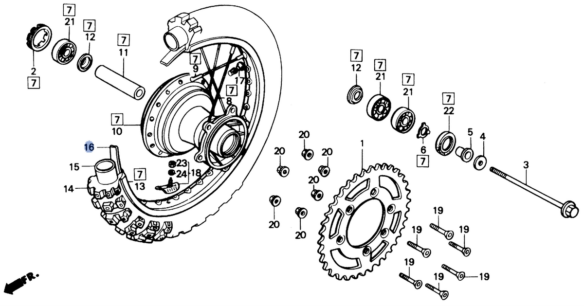 Honda OEM part 42713-300-004