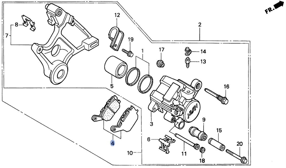 Honda OEM part 43105-MW0-405