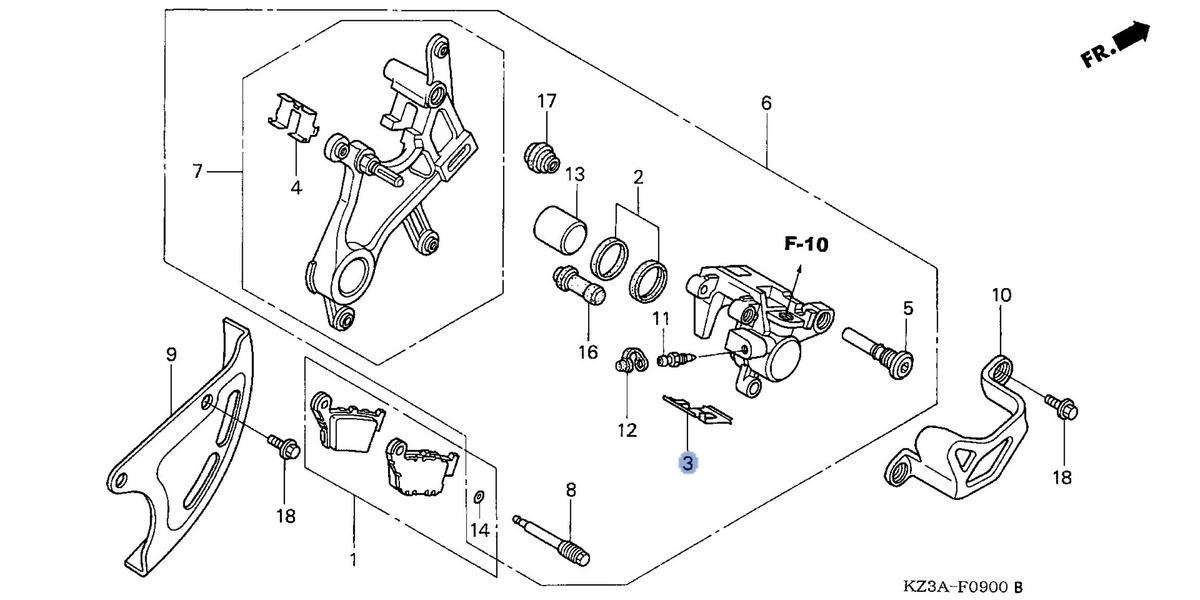 Honda OEM part 43108-KZ4-J41