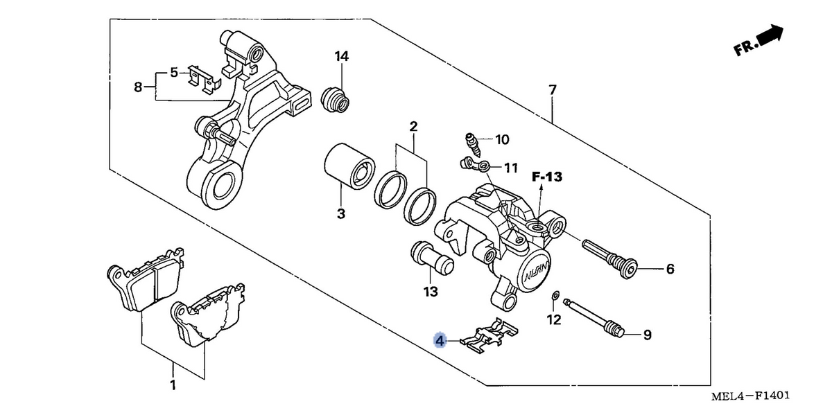 Honda OEM part 43108-MEL-D21