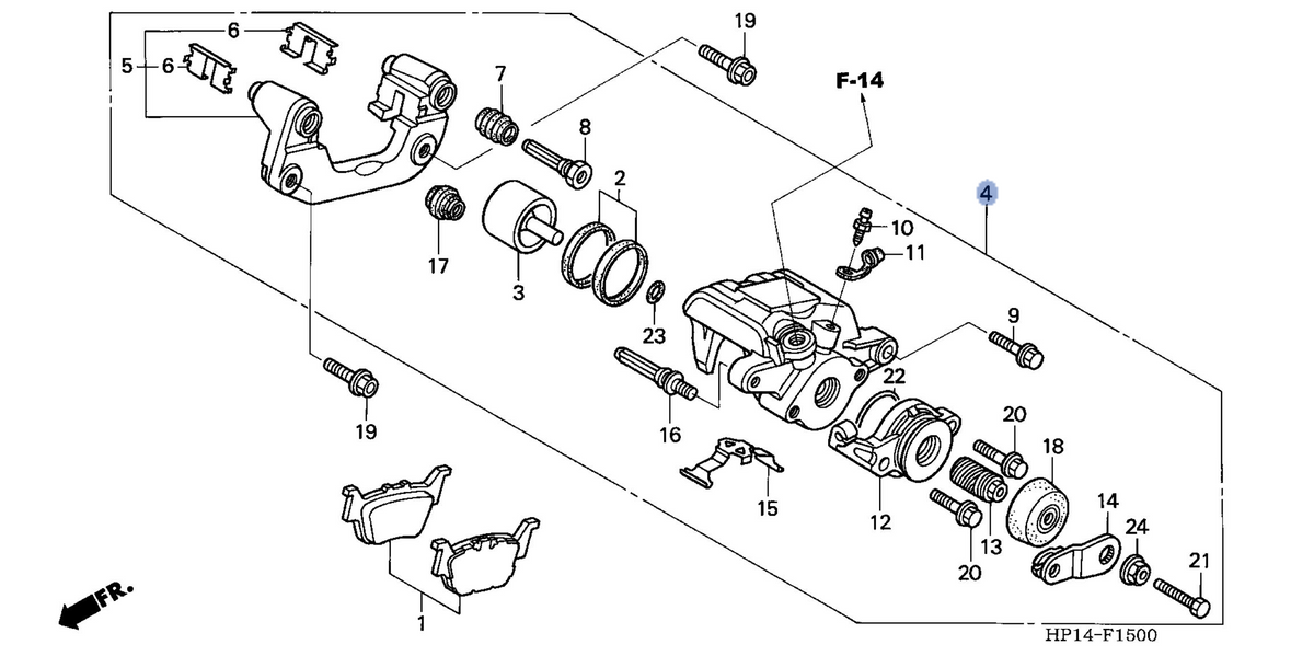 Honda OEM part 43150-HP1-006