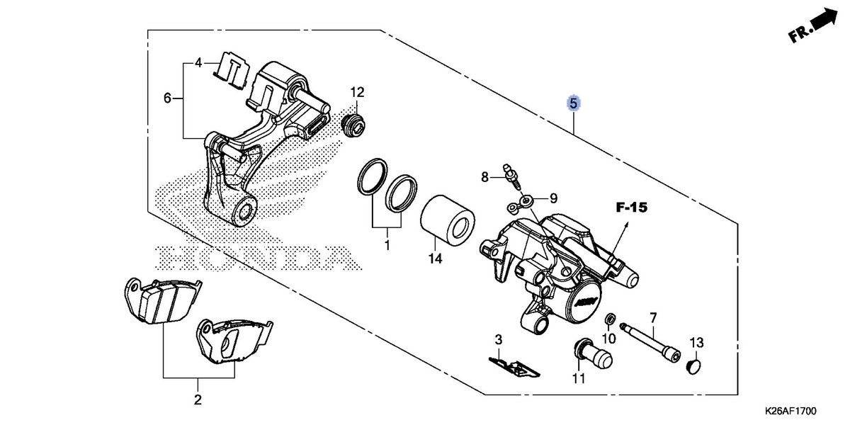 Honda OEM part 43150-K26-B11
