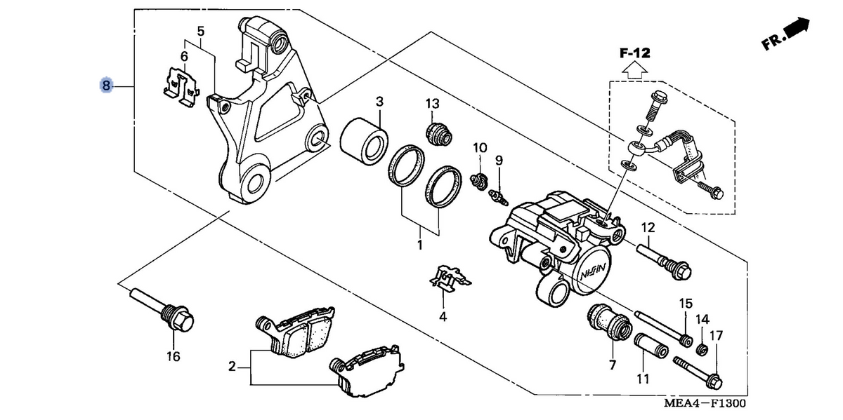 Honda OEM part 43150-MEA-672