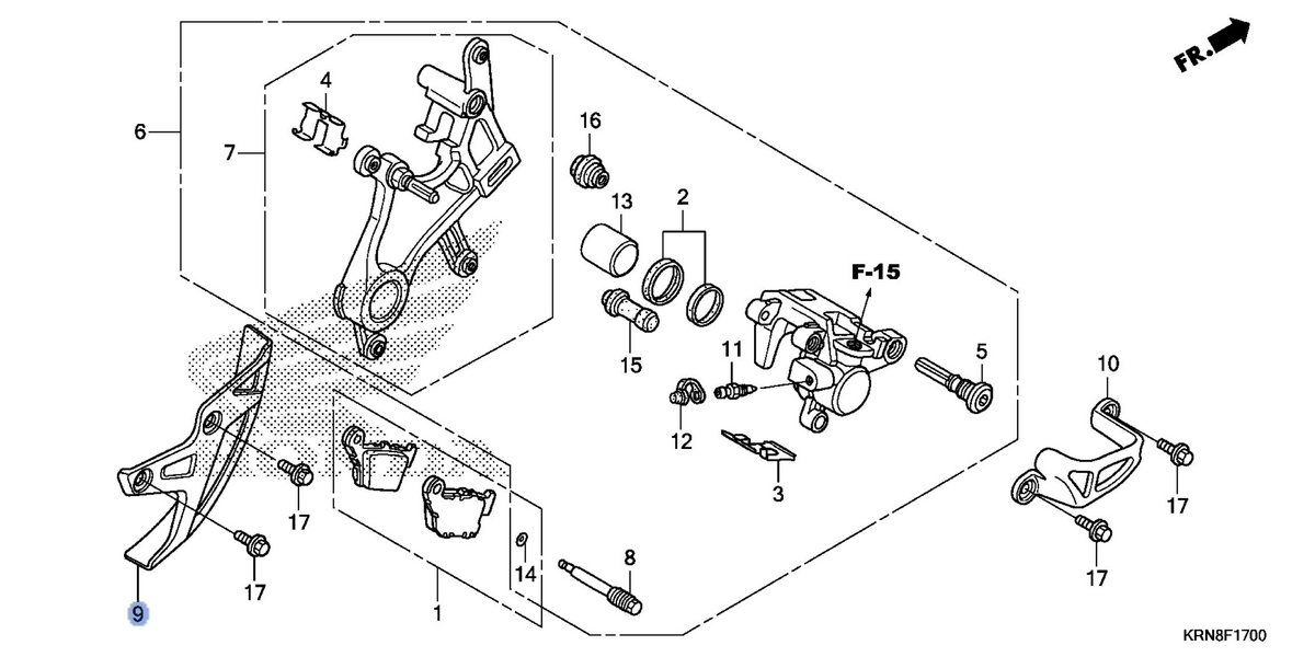 Honda OEM part 43330-KRN-A70ZB