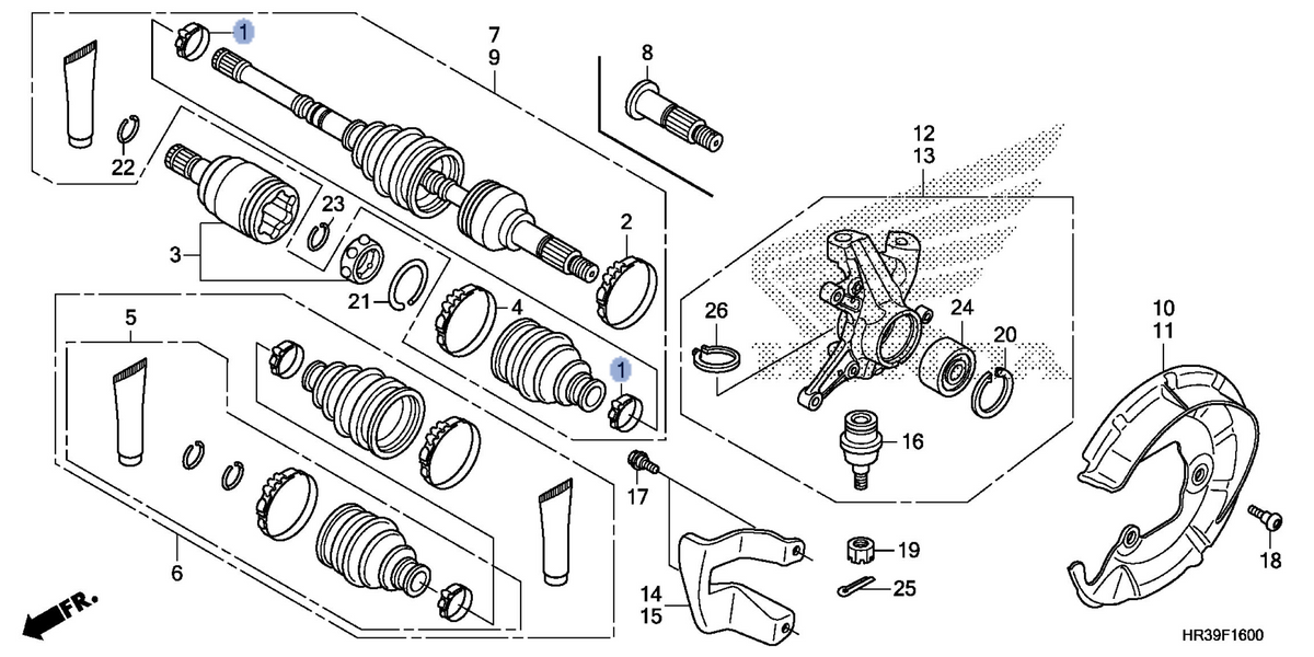 Honda OEM part 44215-HR3-W51