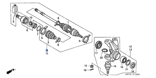 Honda OEM part 44250-HN7-003