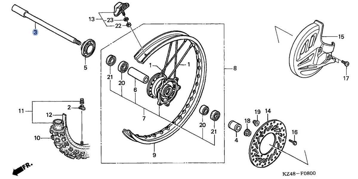 Honda OEM part 44301-KZ4-J40