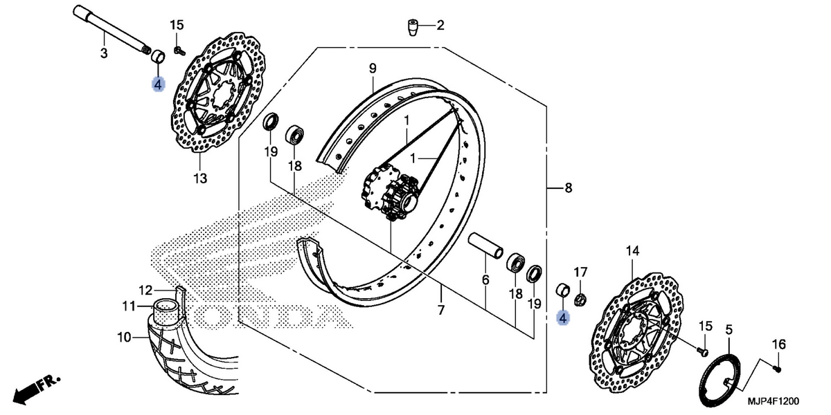 Honda OEM part 44311-MJP-G50