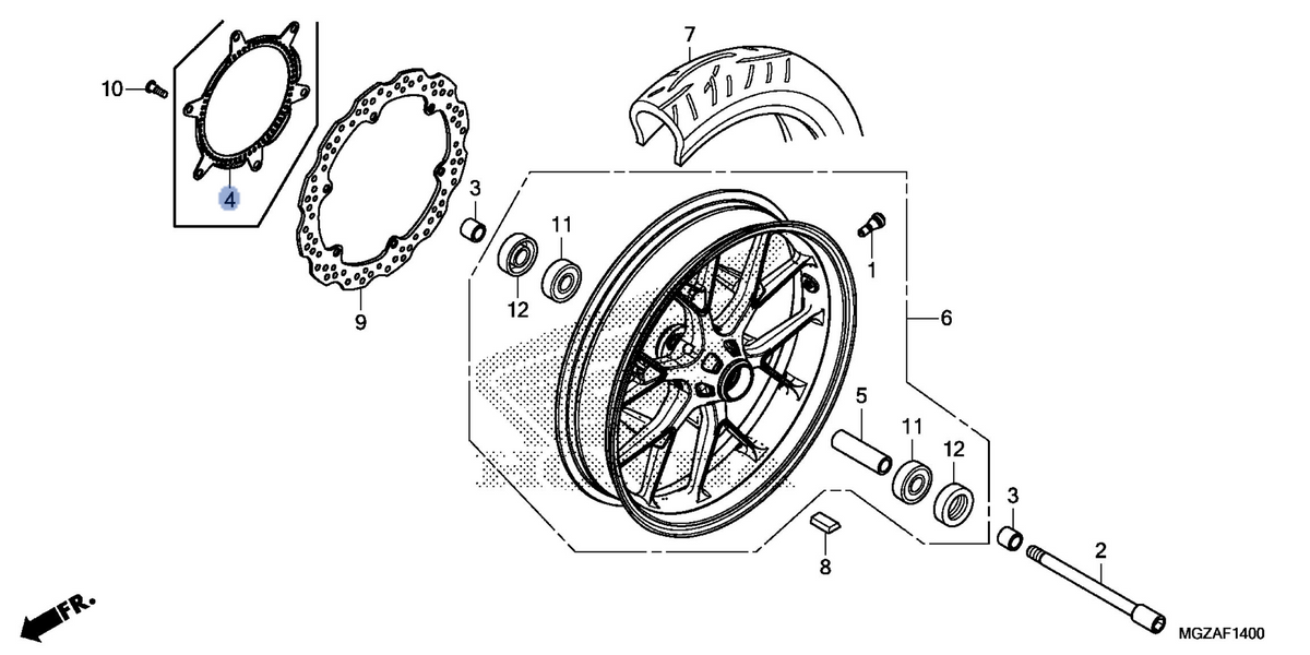 Honda OEM part 44515-MGZ-J10