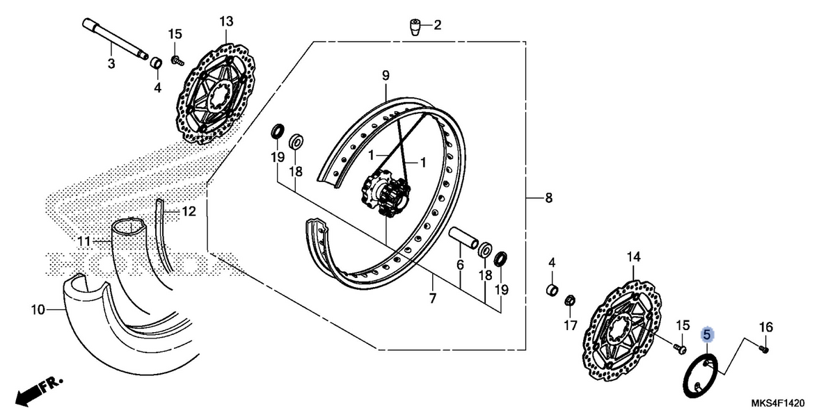 Honda OEM part 44515-MKS-E00