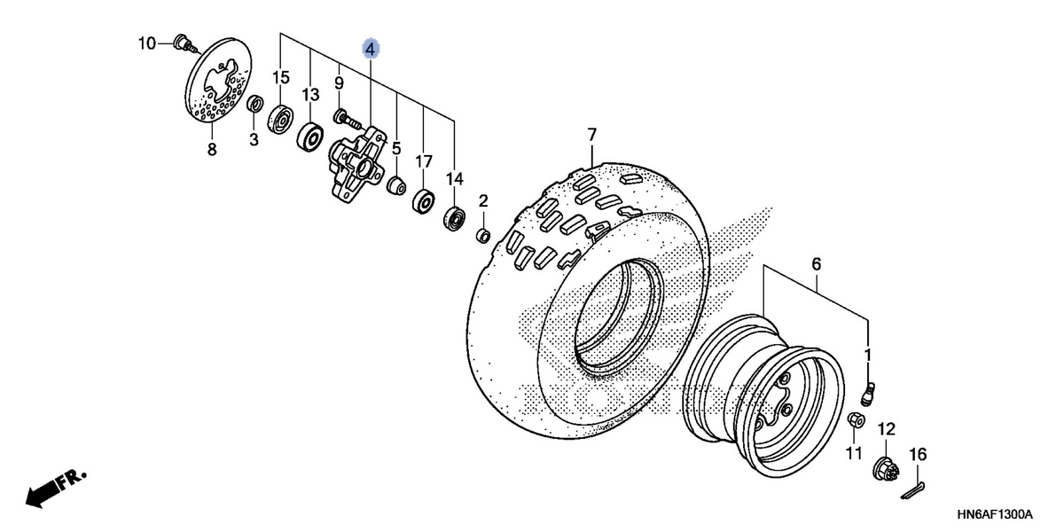 Honda OEM part 44615-HN6-000