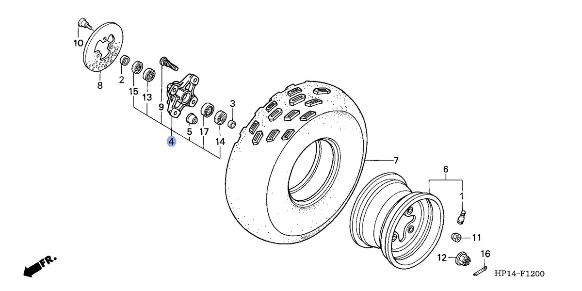 Honda OEM part 44615-HP1-000