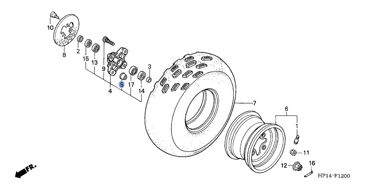Honda OEM part 44620-HB9-740