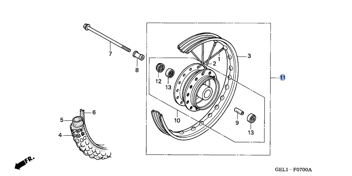 Honda OEM part 44650-GEL-305