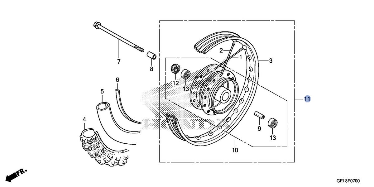 Honda OEM part 44650-GEL-405