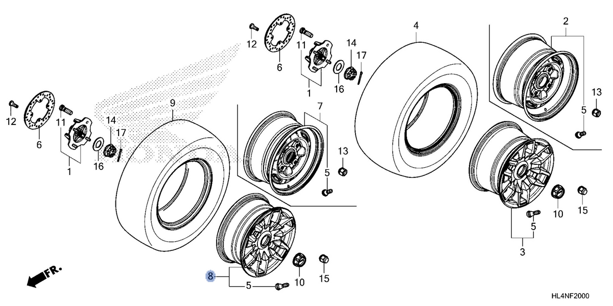 Honda OEM part 44650-HL4-AQ0