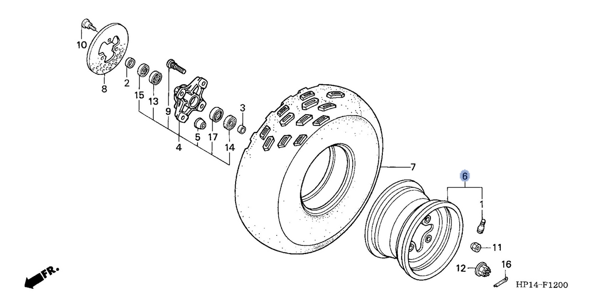 Honda OEM part 44650-HN1-010