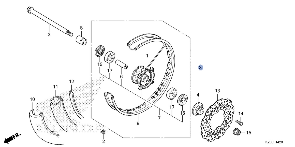 Honda OEM part 44650-K28-920