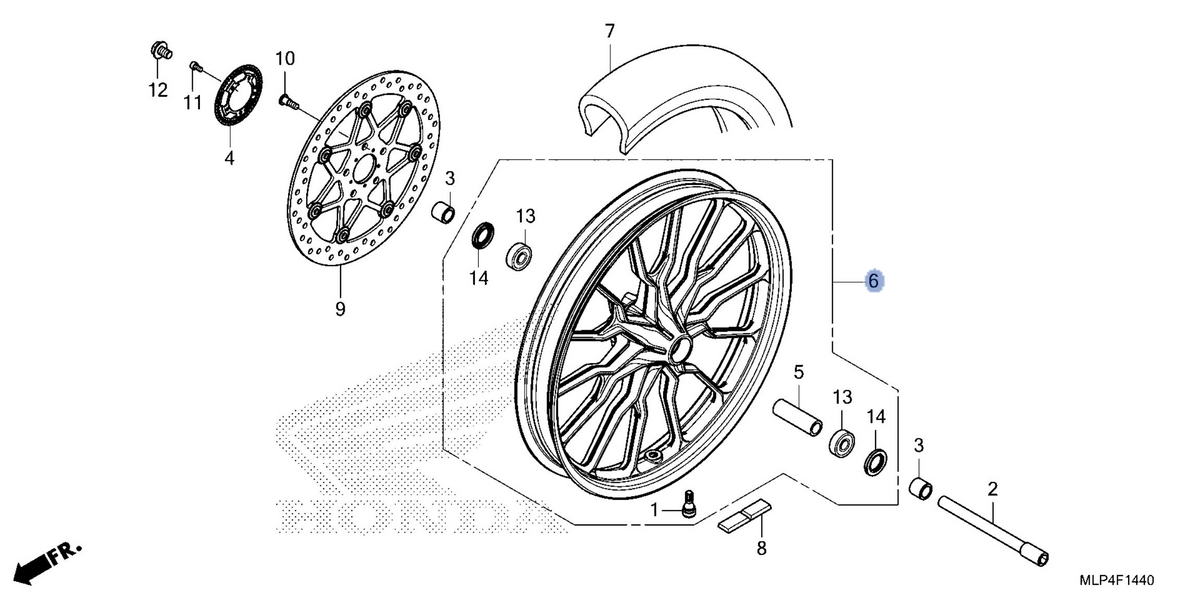 Honda OEM part 44650-K3S-JA0