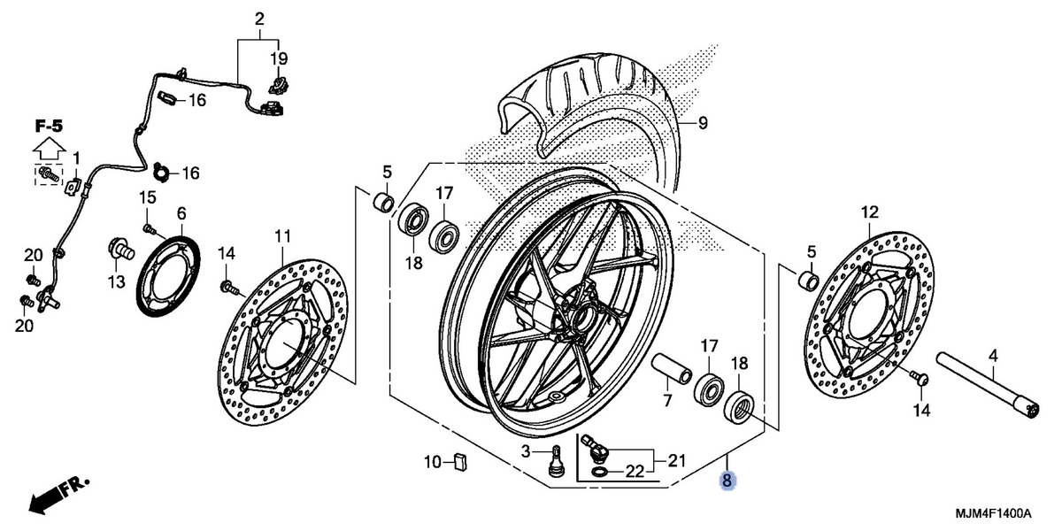 Honda OEM part 44650-MJM-305ZA