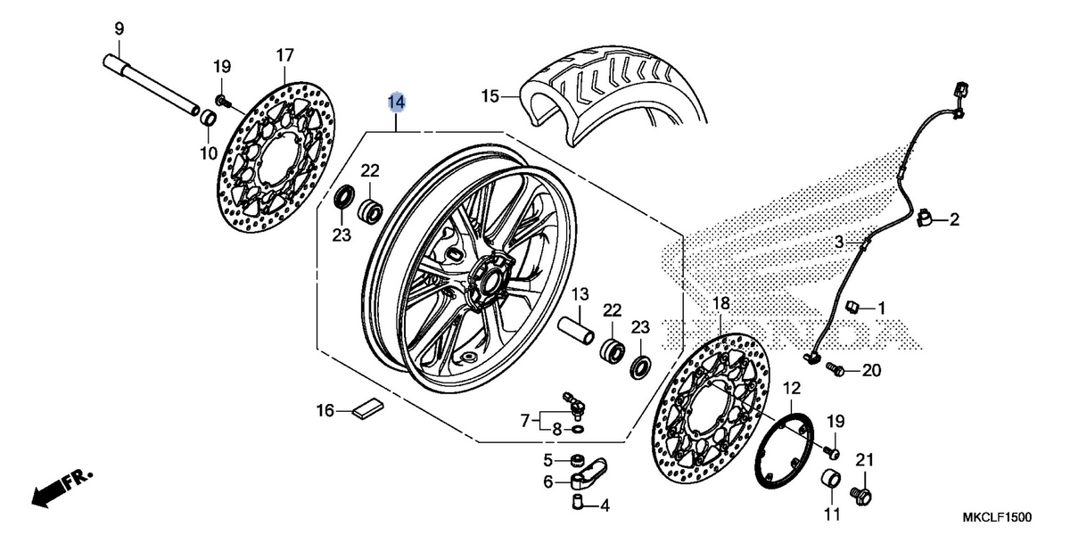 Honda OEM part 44650-MKC-A10