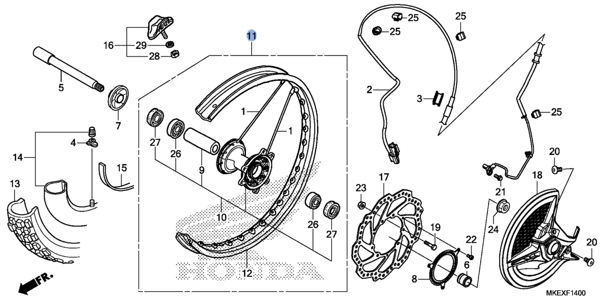 Honda OEM part 44650-MKE-A40