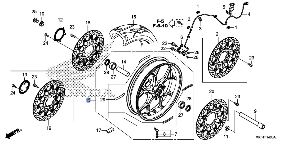Honda OEM part 44650-MKF-D40ZD