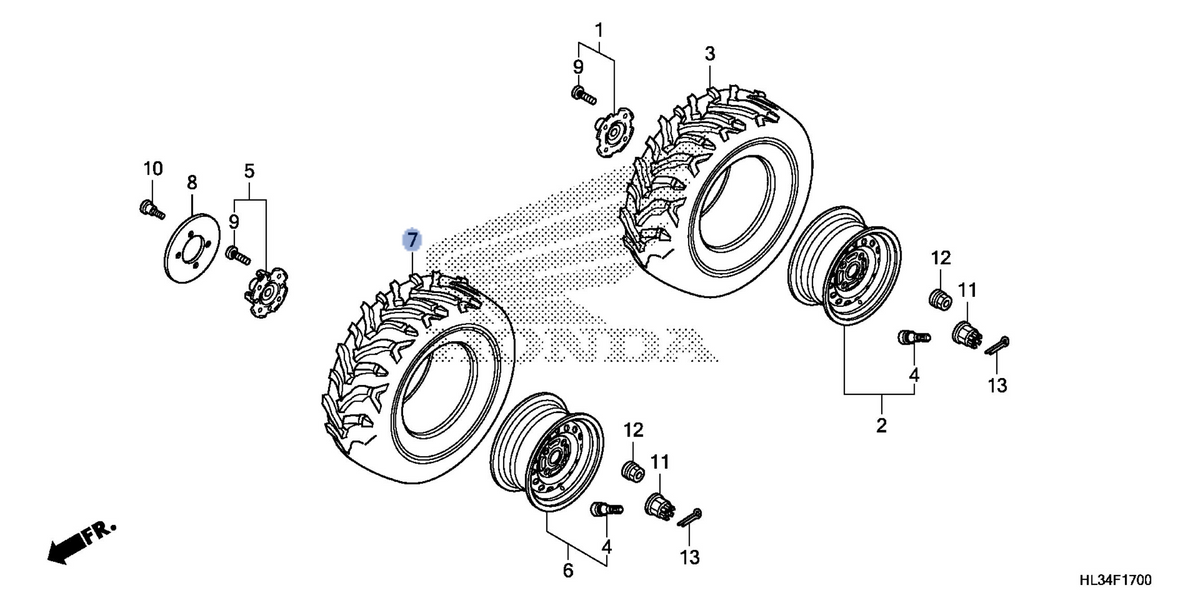 Honda OEM part 44711-HL3-A03