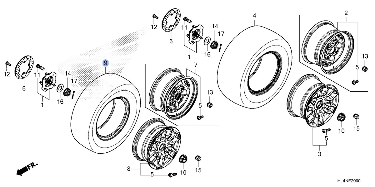Honda OEM part 44711-HL4-A91