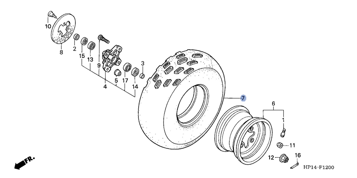 Honda OEM part 44711-HN1-004
