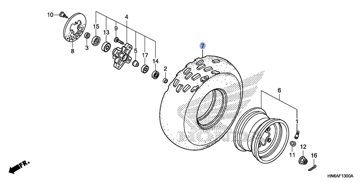 Honda OEM part 44711-HN6-A81
