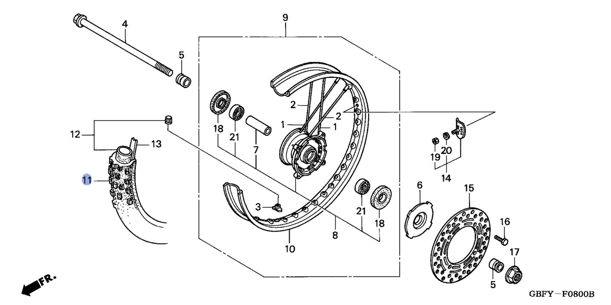 Honda OEM part 44711-KSE-F62