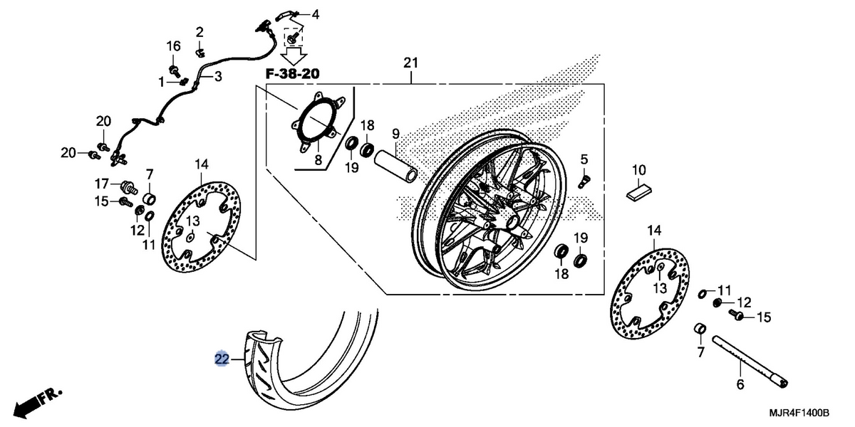 Honda OEM part 44711-MJR-671