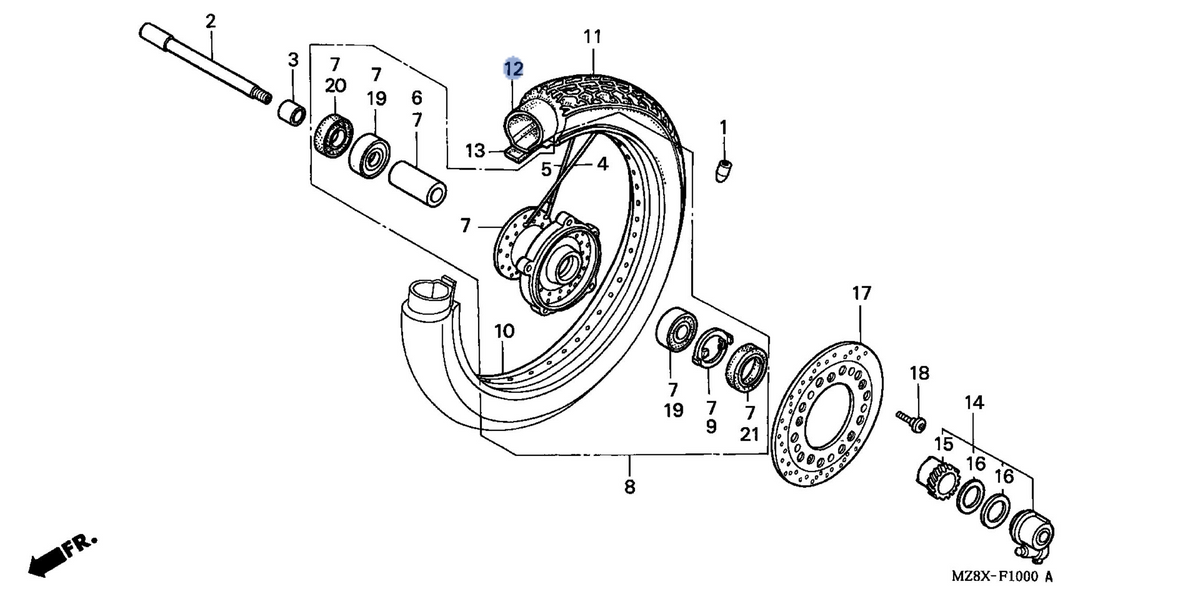 Honda OEM part 44712-MR6-671