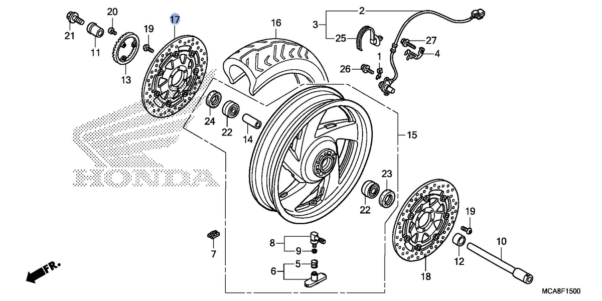 Honda OEM part 45120-MJG-671
