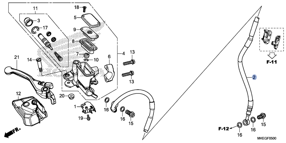 Honda OEM part 45125-MKE-A51
