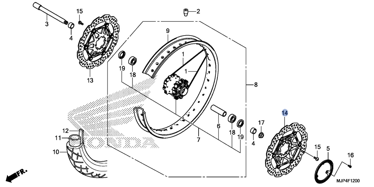 Honda OEM part 45220-MJP-G61