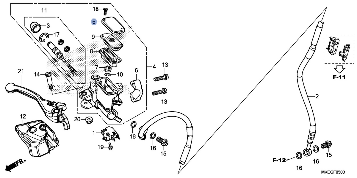 Honda OEM part 45513-MKE-A51