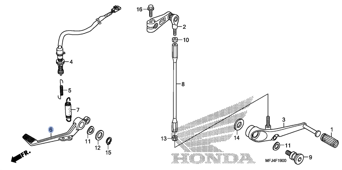 Honda OEM part 46500-MFJ-D00