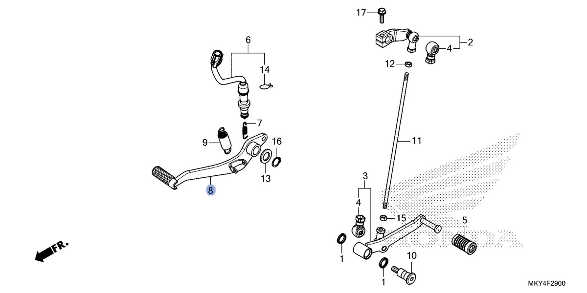 Honda OEM part 46500-MJE-305