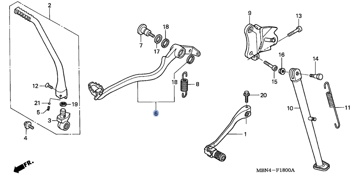 Honda OEM part 46510-MBN-670