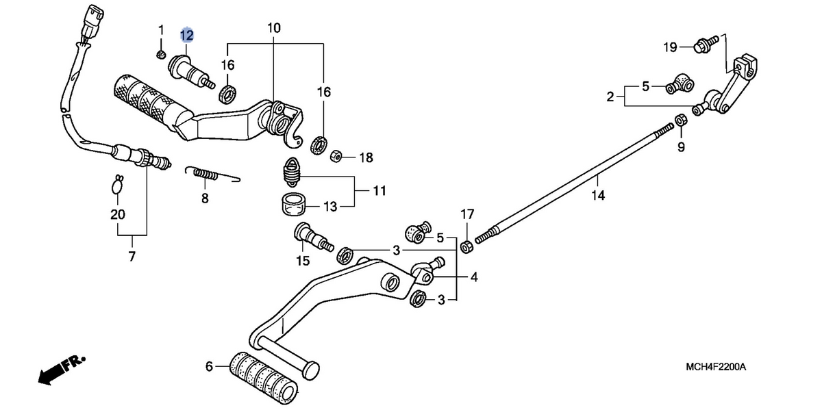 Honda OEM part 46513-MCH-C10
