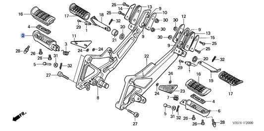 Honda OEM part 50612-MBZ-G00