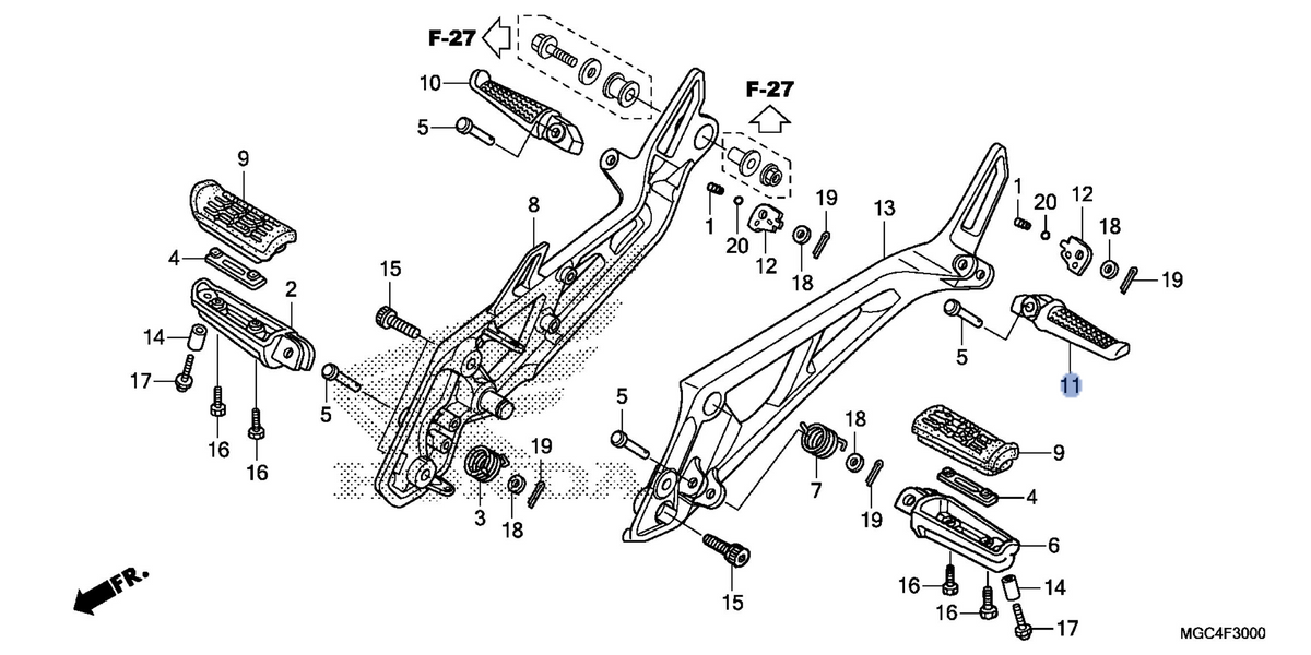 Honda OEM part 50712-MGS-305