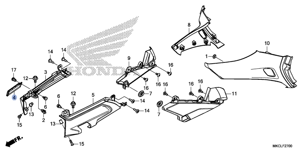 Honda OEM part 50741-MKC-A00ZB