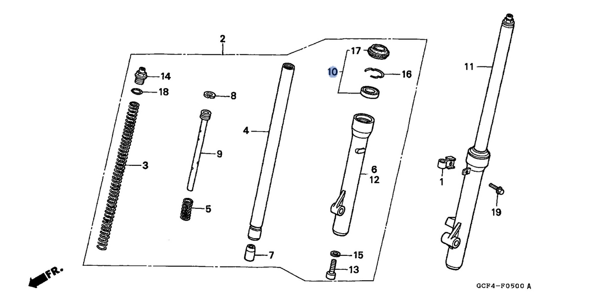 Honda OEM part 51490-GZ0-305